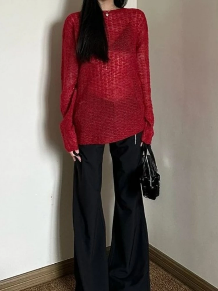 Y2K シースルーニットレディース T シャツ、ヴィンテージ - Embroidery のレビューと価格