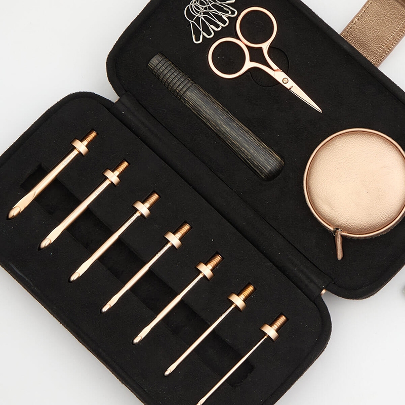 1 セットシングルエンドかぎ針編みフックセットケース付き、7 - Wooden Crochet Hooks Ergonomic Handle のレビューと価格