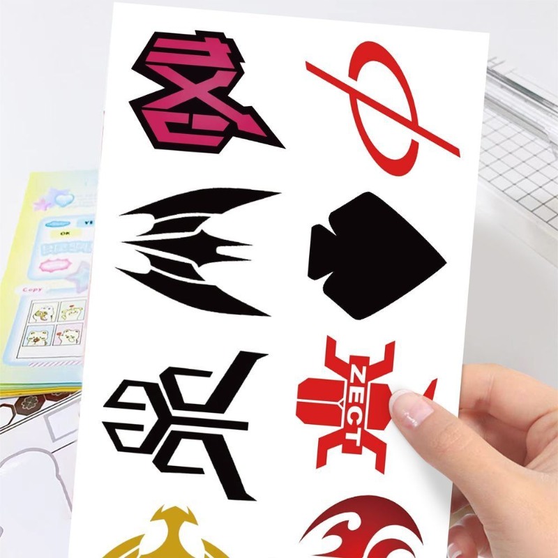 60 枚の仮面ライダーロゴステッカークリエイティブデカール防 - Scrapbooking のレビューと価格