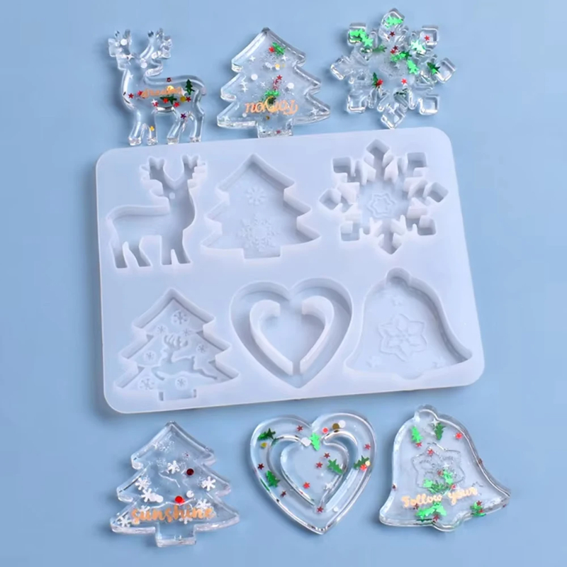 クリスマス型 DIY レジン クリスタル エポキシ型 雪の結 - Silicone Epoxy Resin Molds Set のレビューと価格